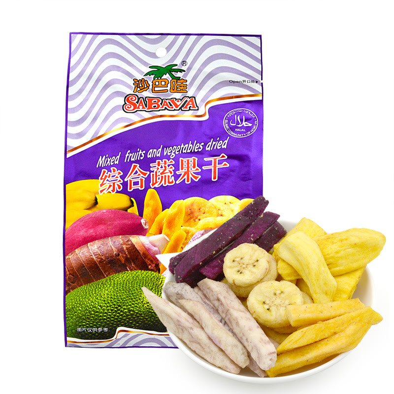 【桔子花开】 越南进口食品 沙巴哇综合蔬果干100g
