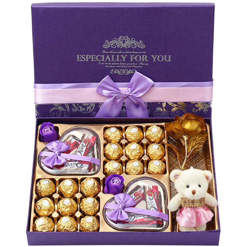 创意德芙巧克力礼盒装定制生日情人节礼物送女友中秋节教师节礼品