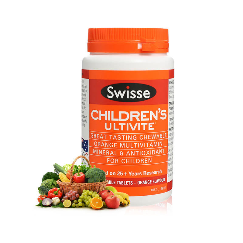 澳大利亚Swisse儿童复合维生素橙味咀嚼片120粒