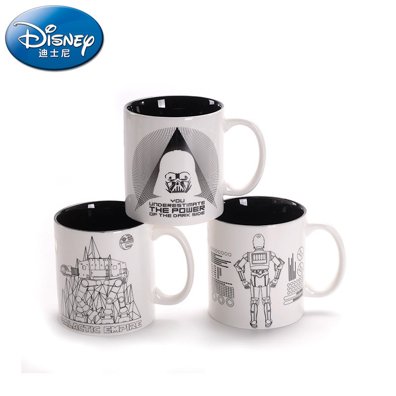迪士尼 星球大战陶瓷水杯咖啡杯黑武士白兵马克杯子 6件套装