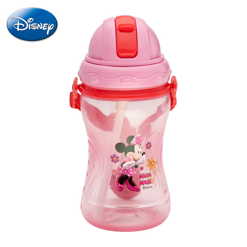新款正品迪士尼塑料杯 儿童pp吸管杯 360ml小号活力水壶