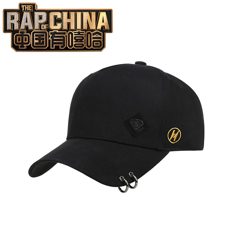 HATSON棒球帽URB黑色男女铁环弯檐鸭舌帽中国有嘻哈官方