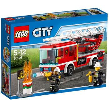 乐高(LEGO)积木 城市组系列City云梯消防车5-12岁 60107 儿童玩具 男孩女孩生日礼物