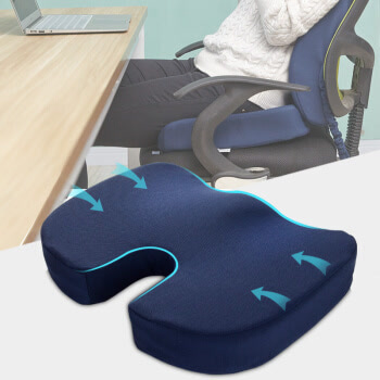 AiSleep睡眠博士 减压坐垫 记忆棉椅子坐垫 学生办公休闲防滑透气坐垫