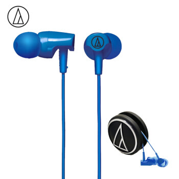 铁三角 CLR100 入耳式运动耳机 蓝色 手机耳麦 立体声耳机