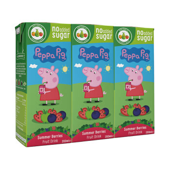 匈牙利进口 小猪佩奇（Appy）苹果什莓儿童果汁饮料200ml*3盒