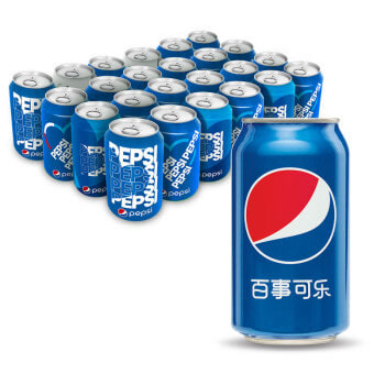 百事可乐 Pepsi 汽水碳酸饮料 330ml*24罐 整箱装 新老包装随机发货