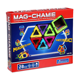 夏米魔法磁力片儿童百变积木玩具男女孩磁铁拼装益智66片
