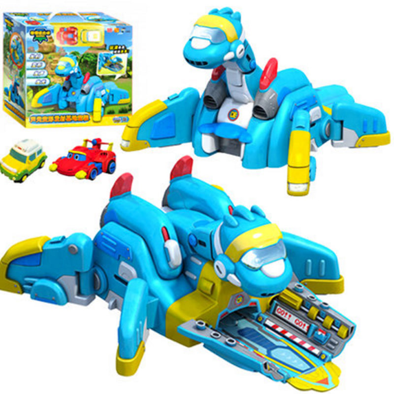 VIP灵动创想帮帮龙出动发声光变形发射基地套装恐龙变形儿童玩具