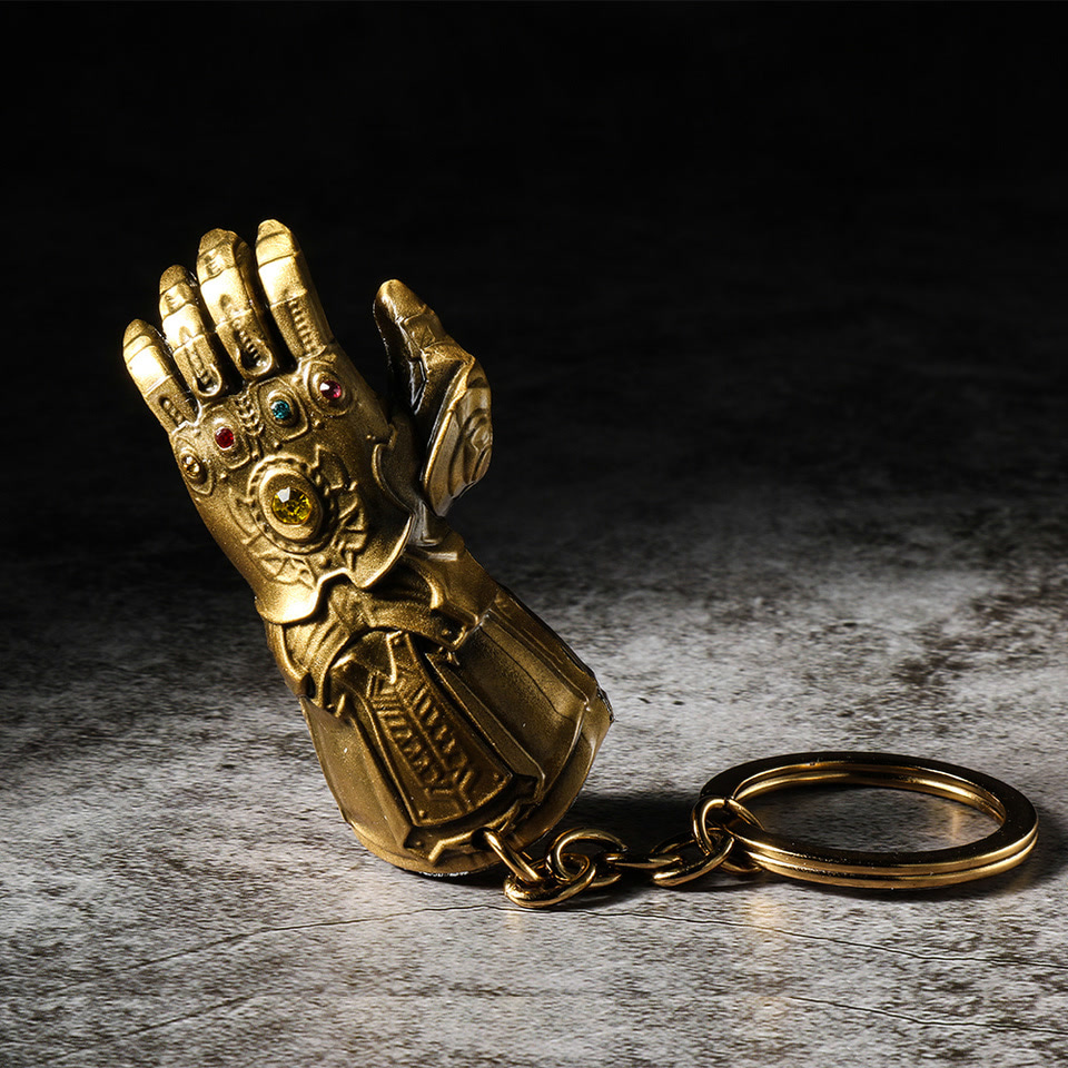 复仇者联盟3 漫威电影周边无限手套金属钥匙链钥匙扣
