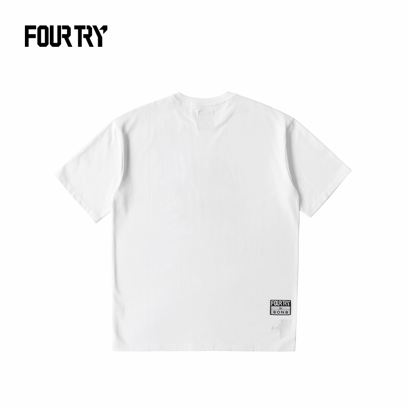 FOURTRY x 8 on 8设计师小草莓印花圆领短袖T恤