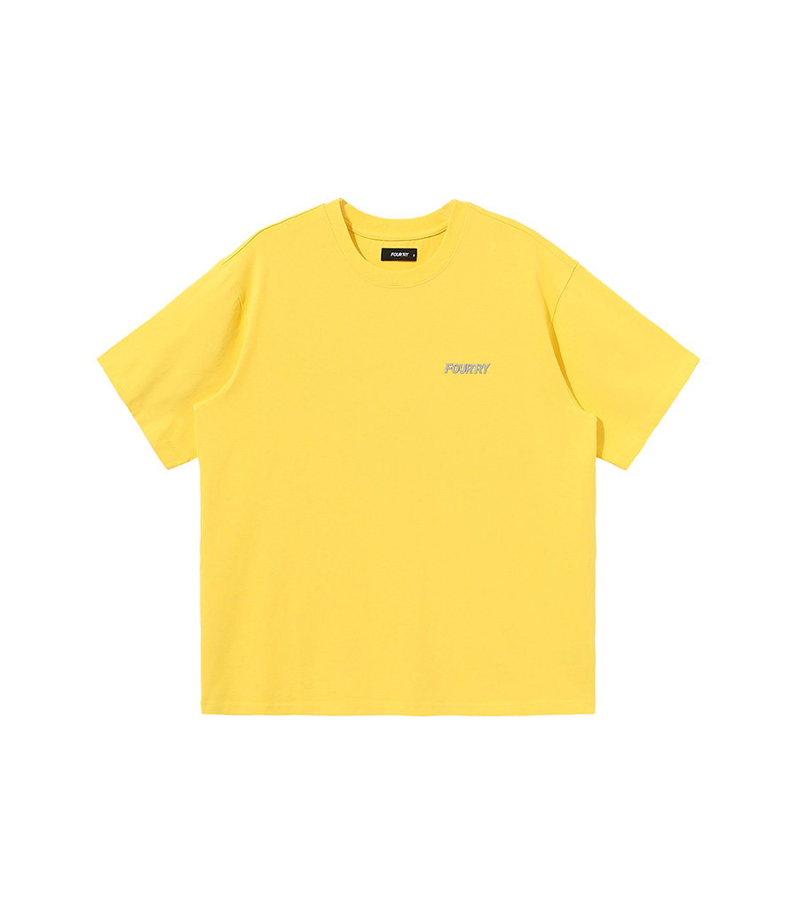 内购-FOURTRY柠檬黄色简约小logo T恤 21SS01YE27X