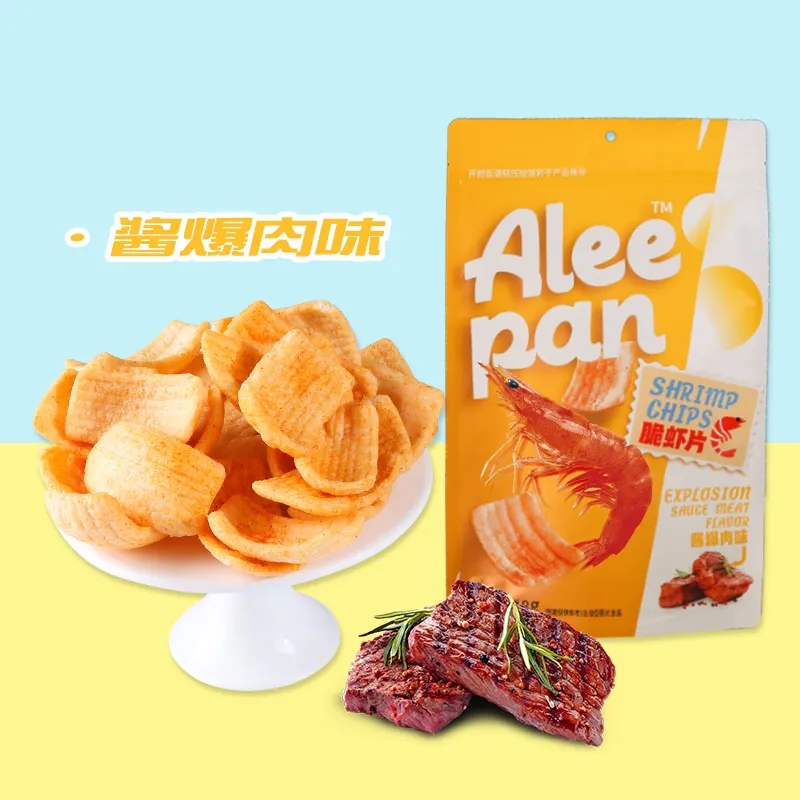 艾香伴AleePan脆虾片208g鲜虾味酱爆肉味